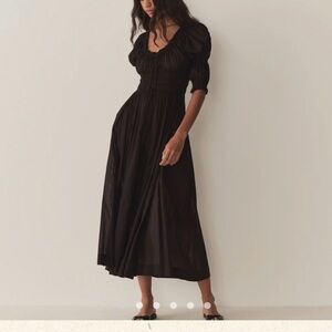 Doen Navy Ischia Puff-Sleeve Dress - Women